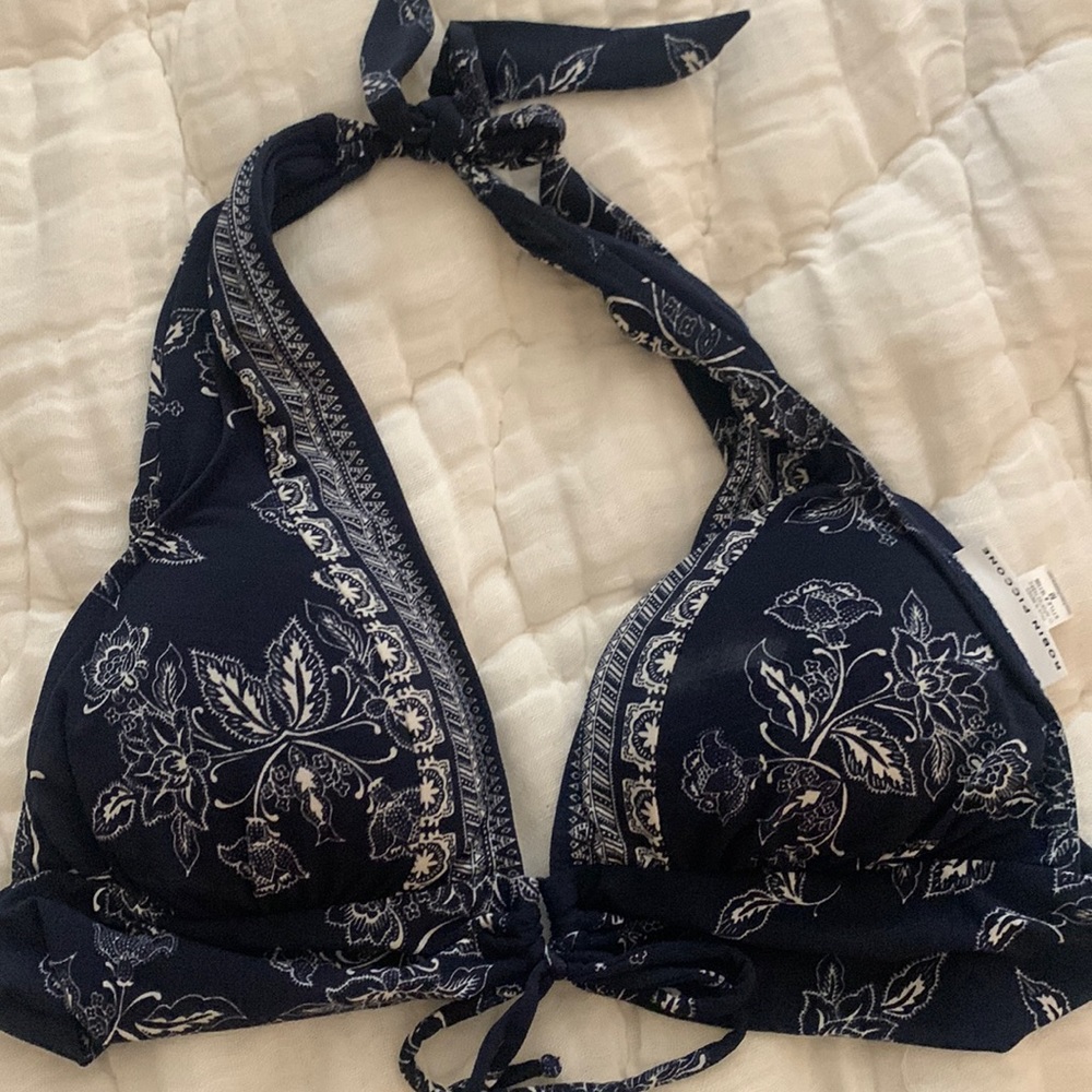 Robin Piccone M blue floral bikini worn once!